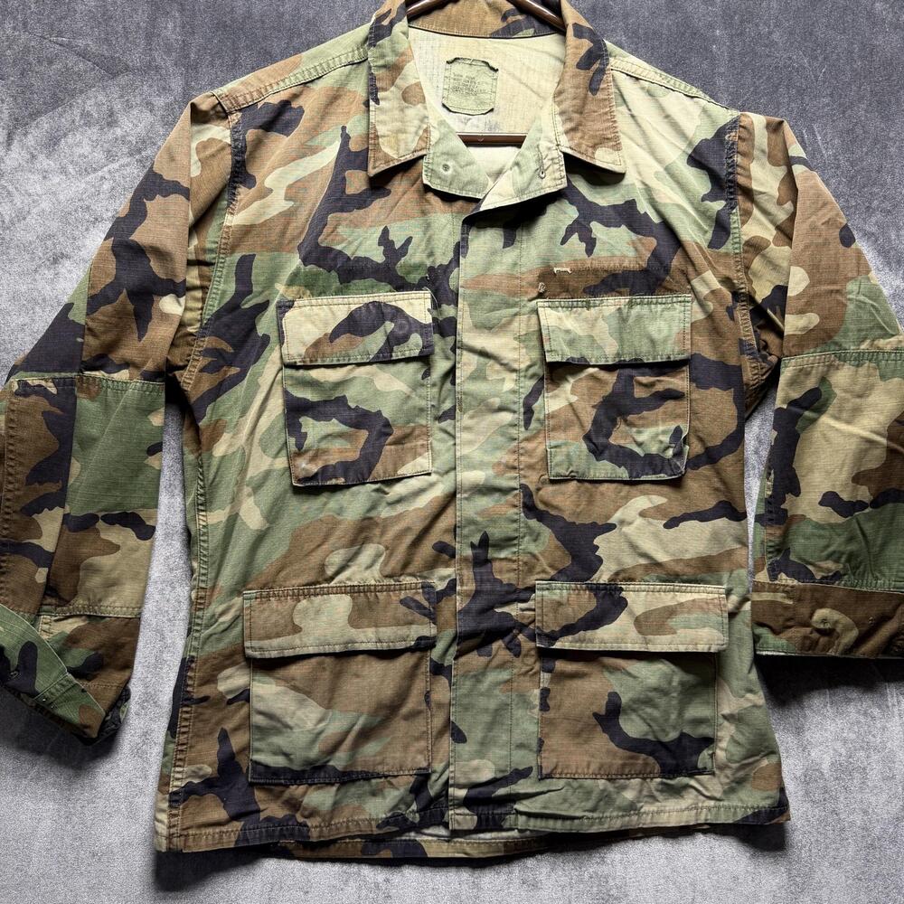 Nato Military Jacket Camo Green Medium Regular Combat Field Pockets Button